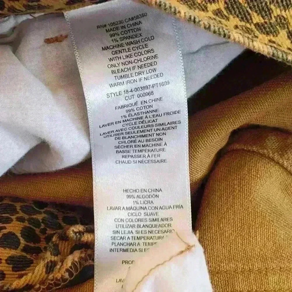 Current Elliott Stiletto Skinny Animal Print Jeans 27 Leopard Print - Picture 6 of 7